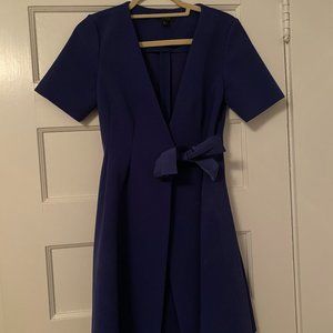 COS Blue Tie Front Dress Size 2